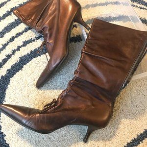 Bronze Leather boots